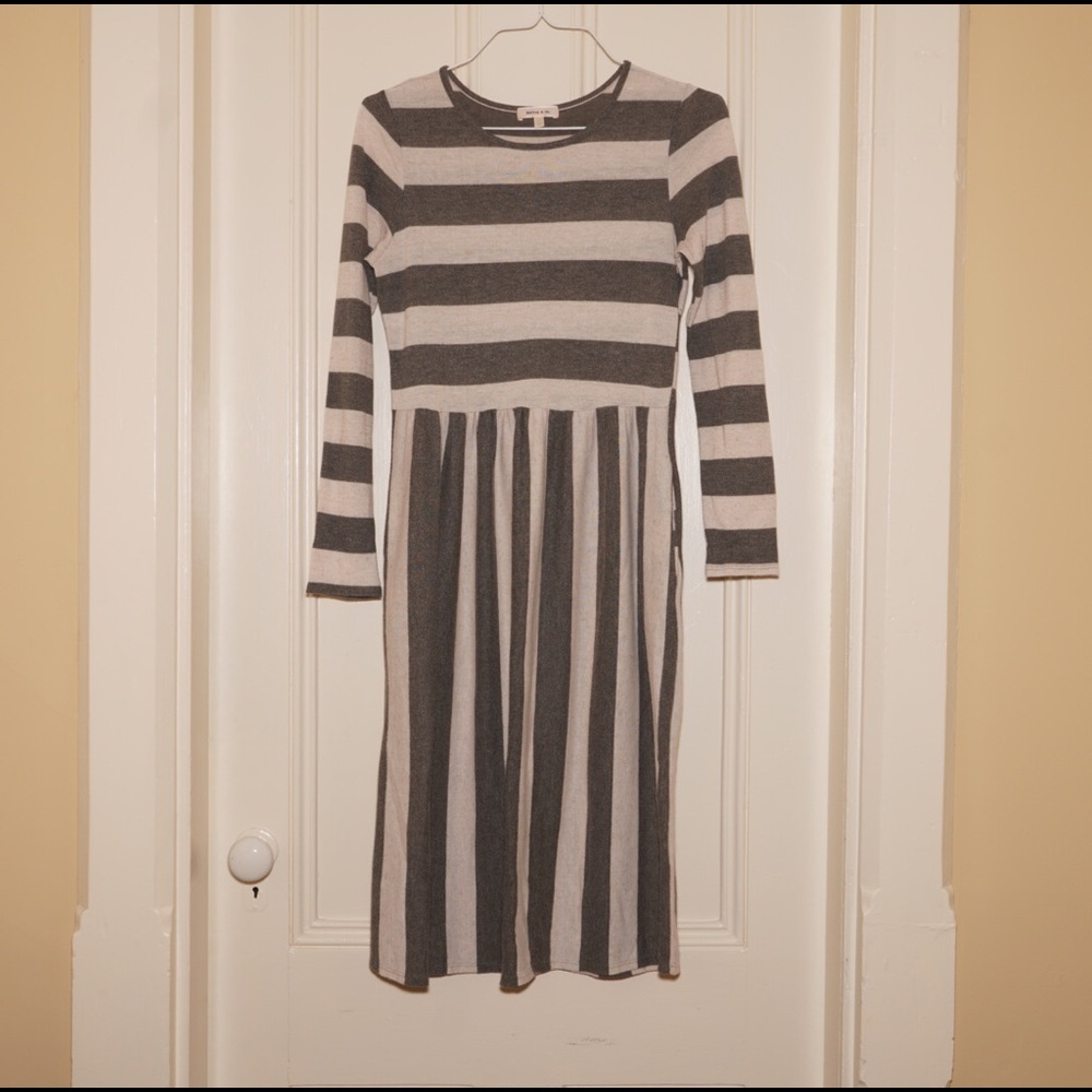 Hailey & Co. striped sweater dress with pockets